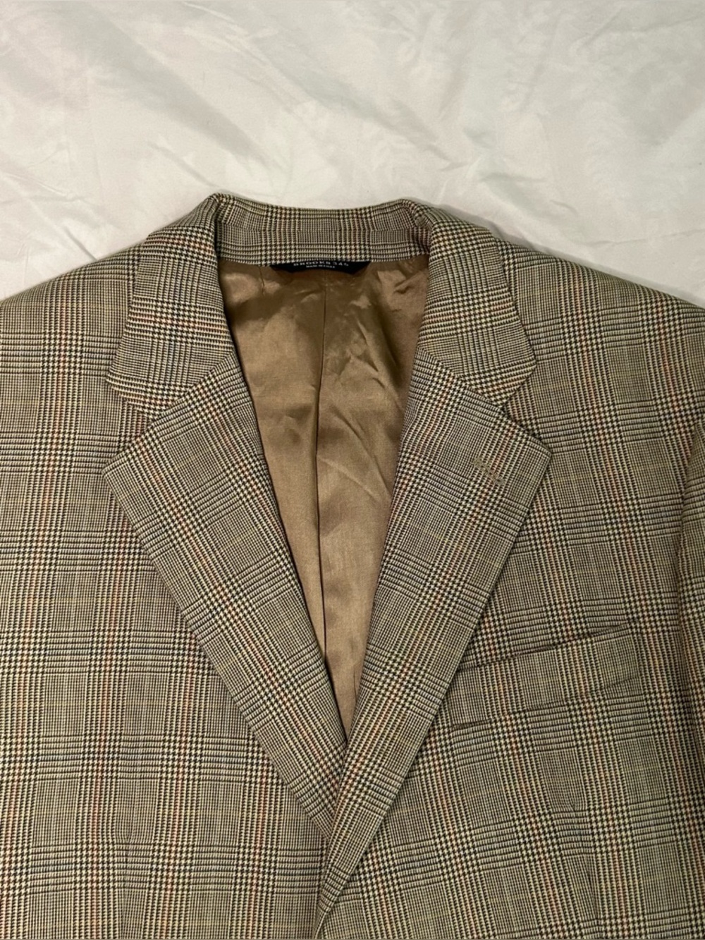 Brooks Brothers 346 Blazer Mens 42S Glenn Plaid Jacket Sport Coat Tan Classic 2 - Picture 5 of 10